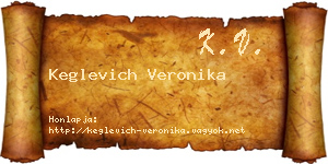 Keglevich Veronika névjegykártya